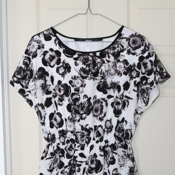 Kensie Black and White Floral Dress - Picture 1 of 3